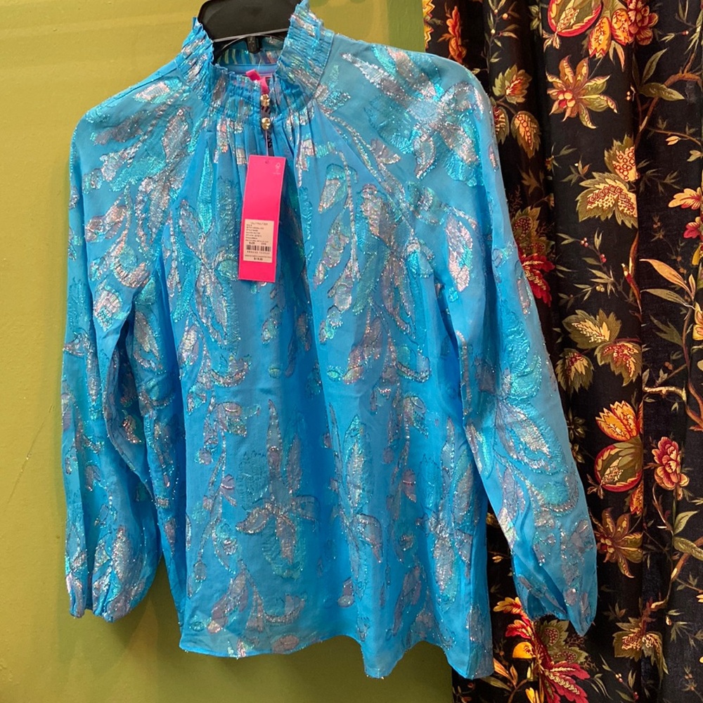 Lilly Pulitzer Galiana Silk Top NWT$178
